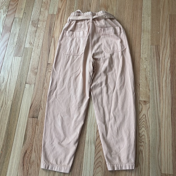 AG Adriano Goldschmied Pants Womens 27 Pink Renn Paper Bag Cropped Straight Leg - Picture 11 of 12